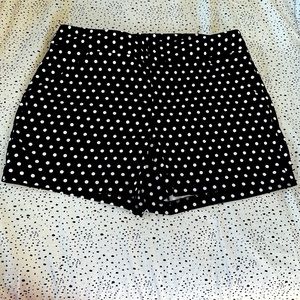Black polka dots cotton Summer Shorts